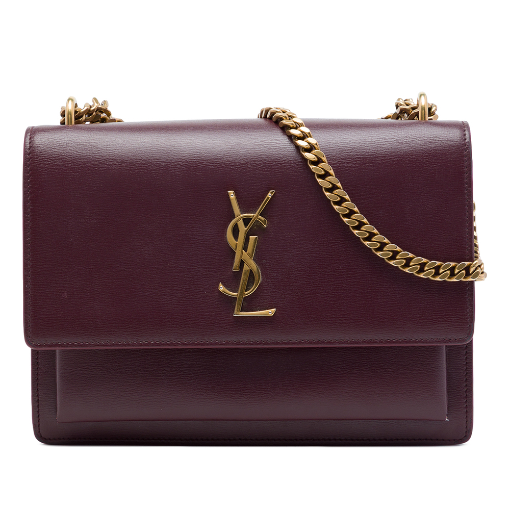 Pre-Loved Saint Laurent Medium Calfskin Monogram Sunset Crossbody